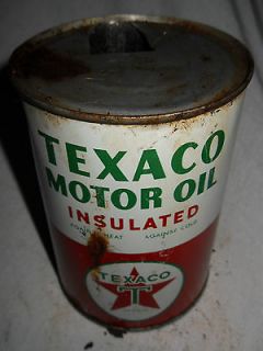 Texaco Motor Oil Can Nice Old Vintage Star Classic Car Collectible