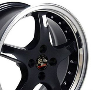 17 Cobra 4 Lug Wheels Black Set of 4 17x8 RimS Fit Mustang® GT 79 93