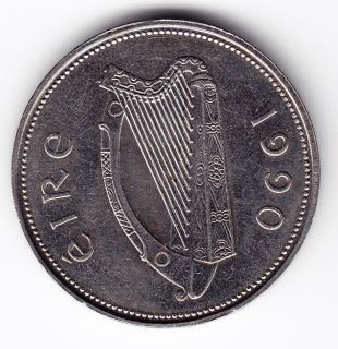 1990 ireland one punt coin b3 from canada time left