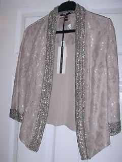 Topshop vintage lace pink sequin jacket boyfriend blazer uk6 bnwt