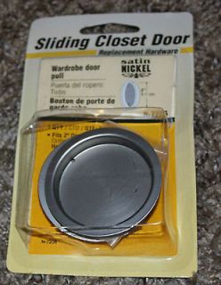 7206 Satin Nickel Wardrobe Door Finger Pull Sliding Closet Replacement