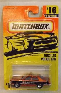 Matchbox Ford LTD Police Car # 16 of 75 Vehicles Sheriff Mint on
