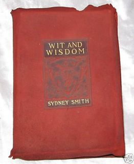 Wit And Wisdom   Sydney Smith 1901 Red Velvet Calfskin