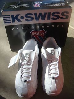 NWT K Swiss Size 10 Half 10.5 Medium White Sneakers Shoes