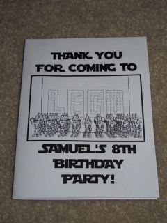 Personalized Coloring Pages (PDF FILE ONLY) Lego Star Wars Birthday