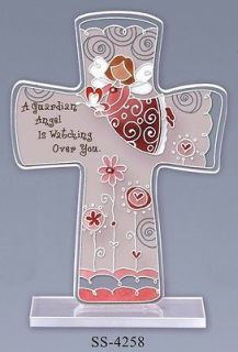 Gift Alliance Guardian Angel Sacred Sentiments Painted Glass Cross SS