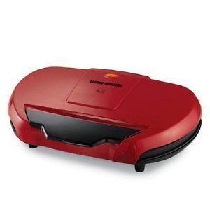 george foreman gr144r grand champ family sized grill red time