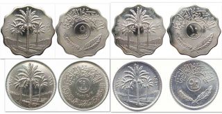 Iraq 5&10&25&50 Fils 4 UNC Coin Set