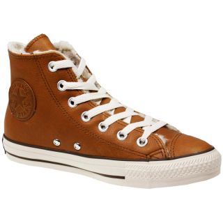 CONVERSE UNISEX ALL STAR GLAZED GINGER SHEARLING LEATHER 132128 FUR