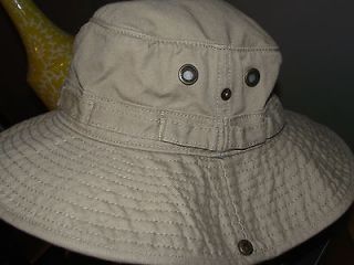 CONCEPT ONE Khaki Safari Bullet Cap Hat Hunter Costume Chin Strap