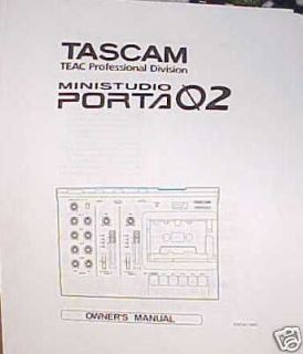 TASCAM MINISTUDIO PORTA 02 OWNERS MANUAL PAPER COPY A+