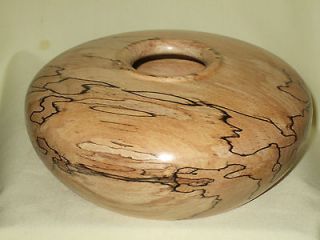 Beautifully Marked & Spalted Beech Hollowed Pot Pourri Bowl with a Wee
