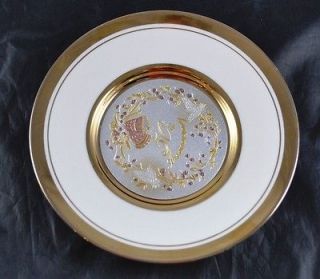Collectible Art Of Chokin 50th Anniversary Plate Gold Painted Bells