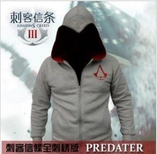 Assassins Creed III 3 Conner Kenway Coat Jacket Hoodie Casual Cosplay