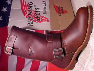 RED WING MEN SIZE 10 1/2 D MADE IN USA MOTORCYCLE HERITAGE Engineer