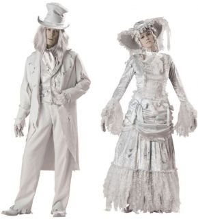 HALLOWEEN COSTUME GHOSTLY GENT AND LADY ELITE COLLECTION Pair Adults