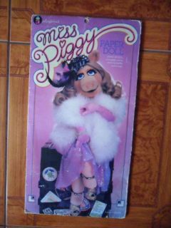 Vintage 1980 Miss Piggy Paper Doll, Colorforms. Complete set,. Henson
