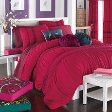 Kas Eloise Twin Comforter Set Sham Reddish Hot Pink New