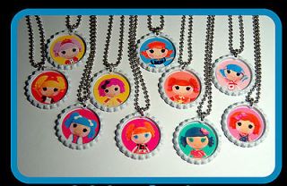 LaLaLoopsy Bottle Cap Necklaces Lot of 20 for Party Favors, Gifts
