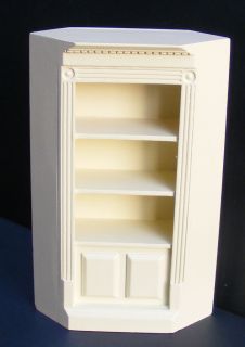 Cream Colour Corner Shelf Unit Dolls House Miniature Furniture 1137