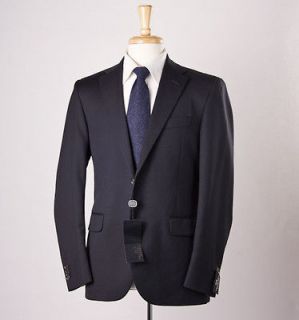 NWT $1795 CORNELIANI Black Subtle Stripe Wool Suit 38 R Dual Vents