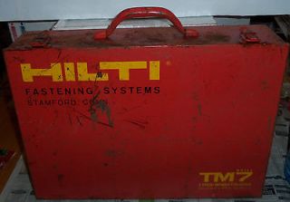 Hilti TM 7 Pistol Roto Hammer Drill   1/2   In Red Tin Case   Used