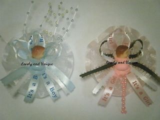 Caucasian Baby Corsages (Boy or Girl) (Baby Shower)