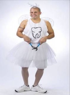 Adult Humor Mens Tooth Fairy Ballerina Tutu Funny Halloween Costume