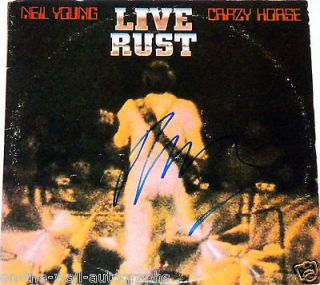 NEIL YOUNG CRAZY HORSE HAND SIGNED AUTOGRAPHED LIVE RUST ALBUM W