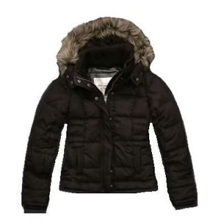 Abercrombie & Fitch Corrine Faux Fur Down Jacket Brown $200 XS