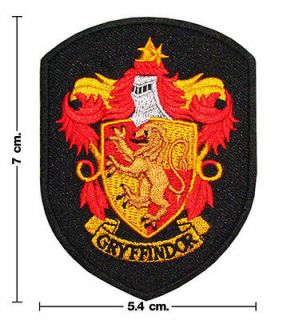 Harry Potter House GRYFFINDOR Crest Emblem Embroidery Stick Iron On