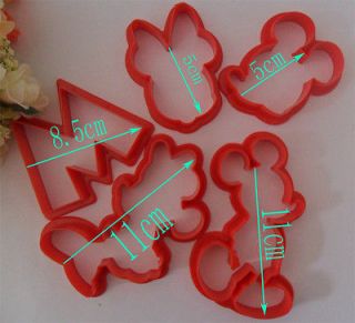 of Wilton Comfort Grip metal Cookie Cutters 5PCS red Mickey mold new
