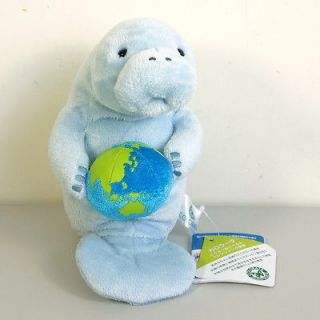 Manatee Holding Earth Son Plush Stuffed Ocean Animal 19cm 7.5