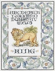 Janlynn Counted Cross Stitch Kit Alphabet Lion THE KING