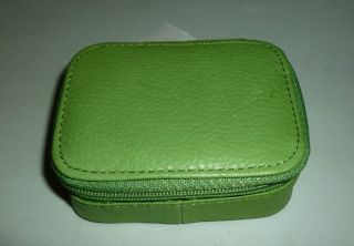 ROLFS CITY SERIES GENUINE LEATHER 8 SLOT SQUARE PILL BOX ZIPPERED