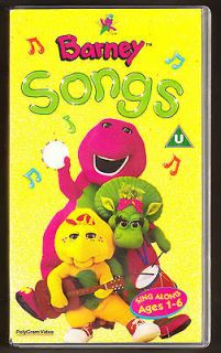 BARNEY   SONGS   SING ALONG WITH BARNEY   VHS PAL (UK) VIDEO