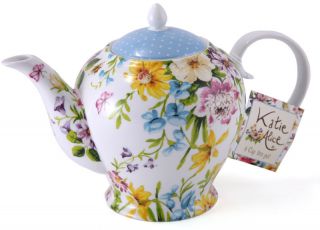 KATIE ALICE English Garden SHABBY CHIC 6 Cup Porcelain TEAPOT