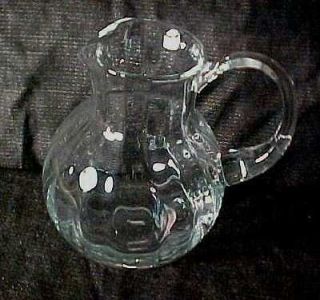 Hand Blown Glass Koolaid Pitcher ) 1930s 40s American Quality Glass