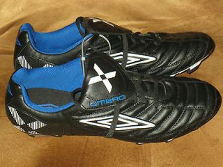 Mens Umbro Corsica Force Size 13 Soccer Cleats shoes NWOT Black white
