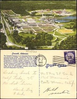 Postcard Crossett Lumber Company Paper Mills Arkansas