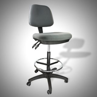 Drafting Chair Stool Ergonomic Grey Adjustable Footring Multi Function