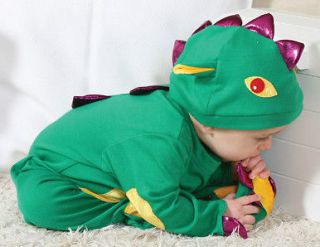 NEW BOYS DELUXE CUTE BABY GREEN DRAGON SUIT TODDLER FANCY DRESS
