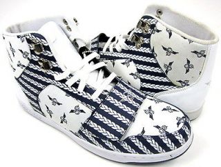 Creative Recreation Shoes Cesario Mid White/Anchors Sneakers Size 7.5