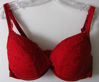 New NWoT Lane Bryant Cacique Ruby Red Passion Lace Plunge Bra 44DD w