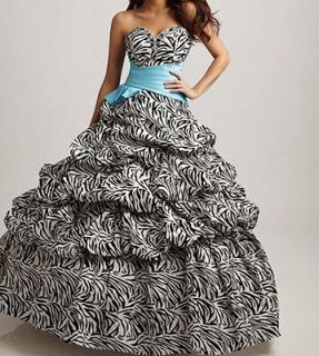 New Style Zebra Quinceanera Dresses Ball gown Prom Party Dreses