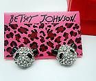 Betsey Johnson Official website Full Crystal Lovely Panda earrings