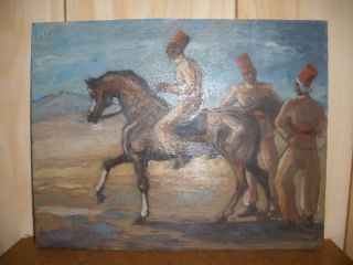 LISTED PORTER WOODRUFF ABAB HORSE TRAINERS OIL PAINTING