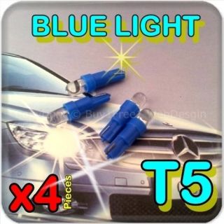 BLUE T5 QQ Round LED Light Bulb Xenon SMD Speedo Dashboard Instrument