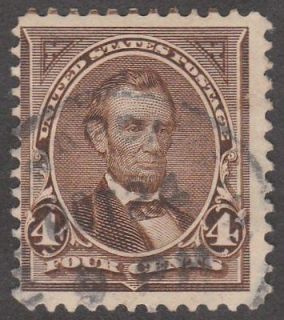 USA 1894 USED STAMP   ABRAHAM LINCOLN   4 CENT   SG 285