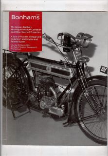 BONHAMS CLASSIC MOTORCYCLE AUCTION CATALOGUE PETERBOROUGH 29/3/03